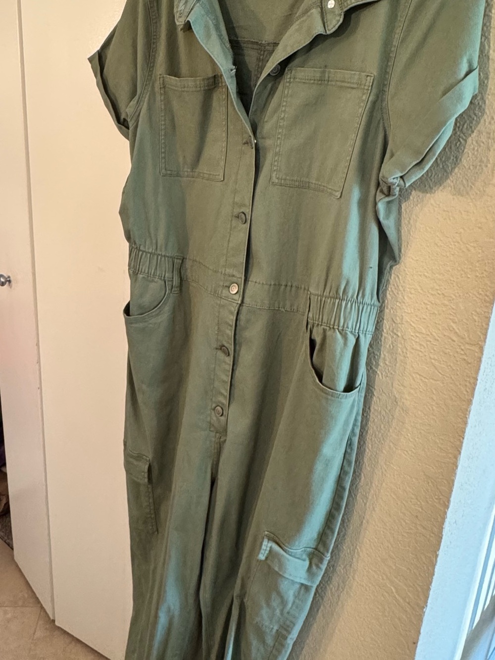 Olive Green Utility Jumpsuit by Celebrity PinkTop